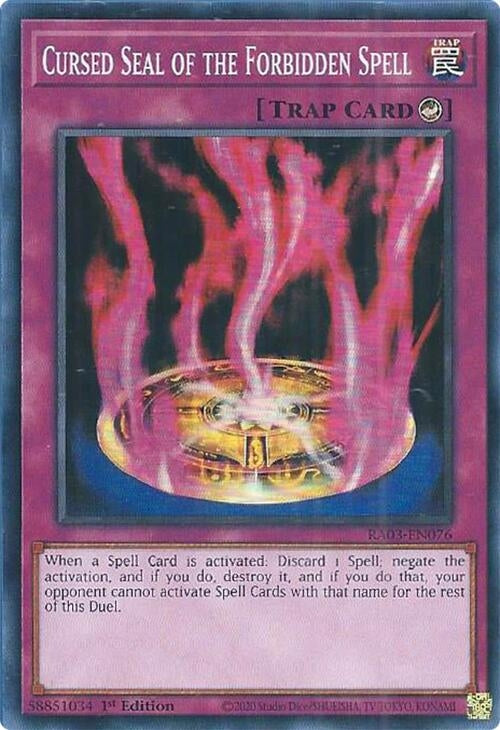 Image for Cursed Seal of the Forbidden Spell (Quarter Century Bonanza) (RA03-EN076) - YuGiOh