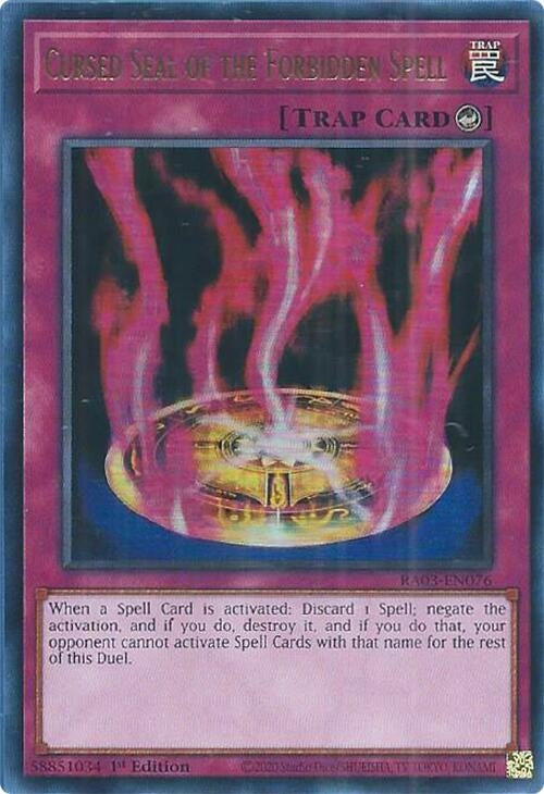 Image for Cursed Seal of the Forbidden Spell (UR) (Quarter Century Bonanza) (RA03-EN076) - YuGiOh