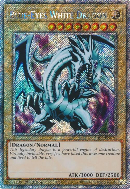 Image for Blue-Eyes White Dragon (Platinum Secret Rare) (Quarter Century Bonanza) (RA03-EN079) - YuGiOh