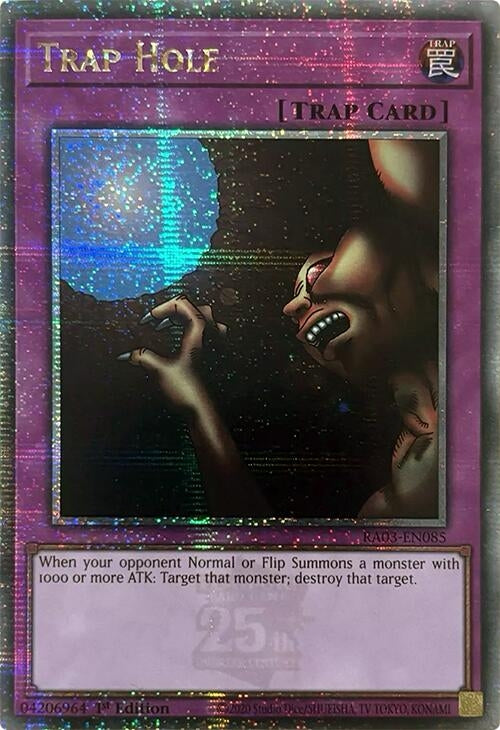 Image for Trap Hole (Quarter Century Secret Rare) (Quarter Century Bonanza) (RA03-EN085) - YuGiOh