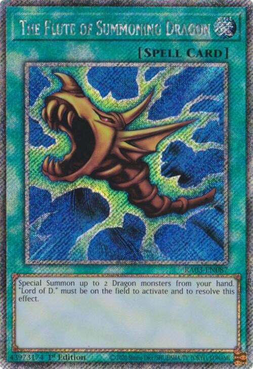 Image for The Flute of Summoning Dragon (Platinum Secret Rare) (Quarter Century Bonanza) (RA03-EN087) - YuGiOh