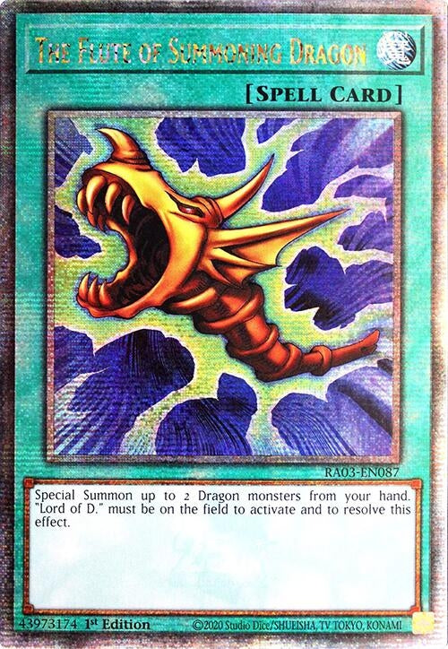 Image for The Flute of Summoning Dragon (Quarter Century Secret Rare) (Quarter Century Bonanza) (RA03-EN087) - YuGiOh