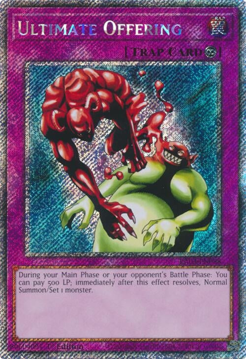 Image for Ultimate Offering (Platinum Secret Rare) (Quarter Century Bonanza) (RA03-EN088) - YuGiOh