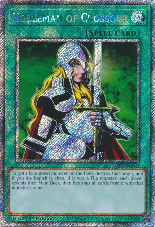 Image for Nobleman of Crossout (Platinum Secret Rare) (Quarter Century Bonanza) (RA03-EN102) - YuGiOh