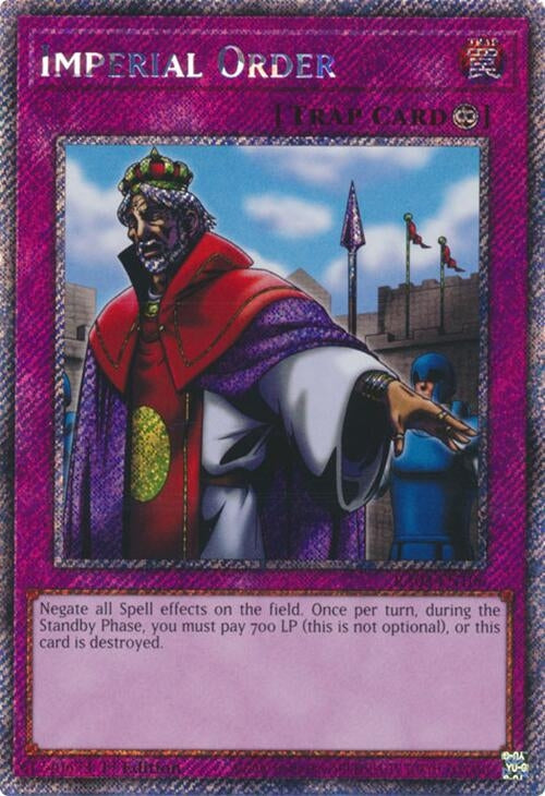 Image for Imperial Order (Platinum Secret Rare) (Quarter Century Bonanza) (RA03-EN106) - YuGiOh