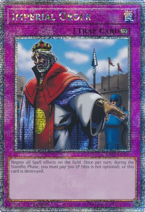 Image for Imperial Order (Quarter Century Secret Rare) (Quarter Century Bonanza) (RA03-EN106) - YuGiOh
