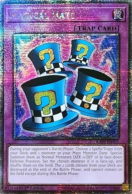 Image for Magical Hats (Quarter Century Secret Rare) (Quarter Century Bonanza) (RA03-EN107) - YuGiOh