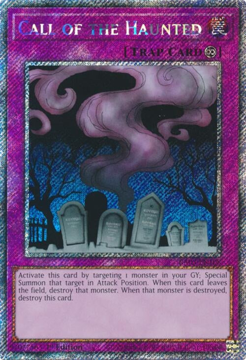 Image for Call of the Haunted (Platinum Secret Rare) (Quarter Century Bonanza) (RA03-EN108) - YuGiOh