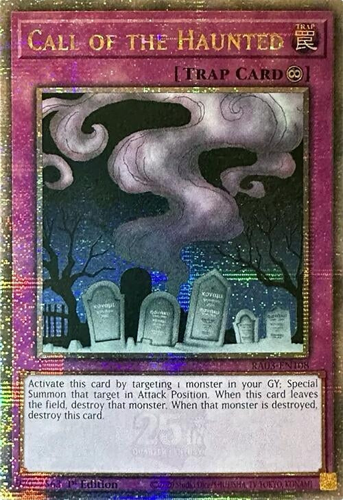 Image for Call of the Haunted (Quarter Century Secret Rare) (Quarter Century Bonanza) (RA03-EN108) - YuGiOh