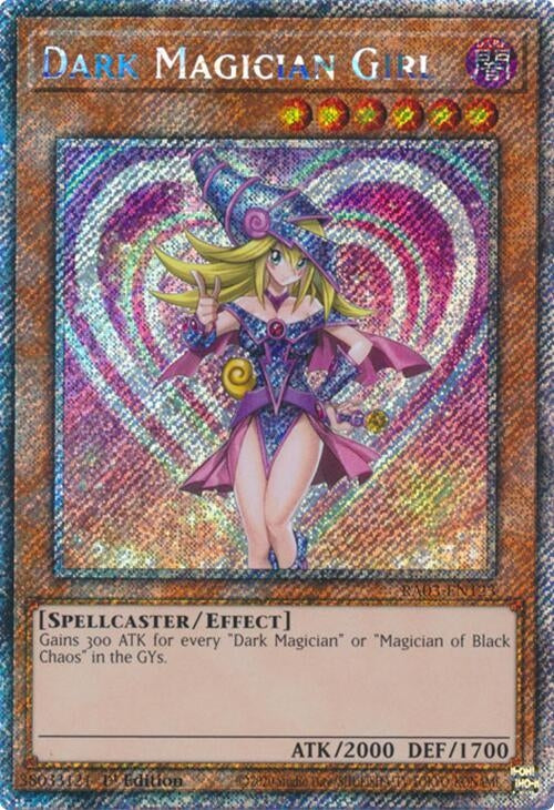 Image for Dark Magician Girl (Platinum Secret Rare) (A) (Quarter Century Bonanza) (RA03-EN123) - YuGiOh