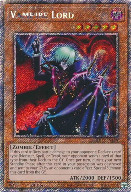 Image for Vampire Lord (Platinum Secret Rare) (Quarter Century Bonanza) (RA03-EN128) - YuGiOh