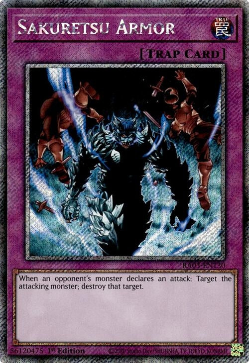 Image for Sakuretsu Armor (Platinum Secret Rare) (Quarter Century Bonanza) (RA03-EN130) - YuGiOh