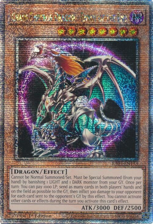 Image for Chaos Emperor Dragon - Envoy of the End (Quarter Century Secret Rare) (Quarter Century Bonanza) (RA03-EN133) - YuGiOh