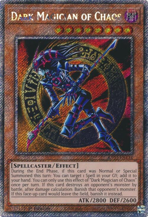 Image for Dark Magician of Chaos (Platinum Secret Rare) (Quarter Century Bonanza) (RA03-EN134) - YuGiOh