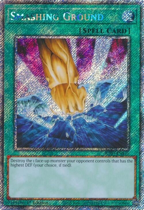 Image for Smashing Ground (Platinum Secret Rare) (Quarter Century Bonanza) (RA03-EN135) - YuGiOh