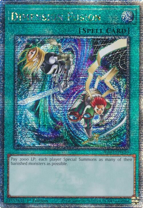 Image for Dimension Fusion (Quarter Century Secret Rare) (Quarter Century Bonanza) (RA03-EN136) - YuGiOh