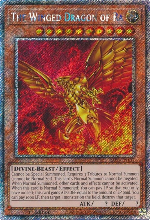 Image for The Winged Dragon of Ra (Platinum Secret Rare) (Quarter Century Bonanza) (RA03-EN137) - YuGiOh