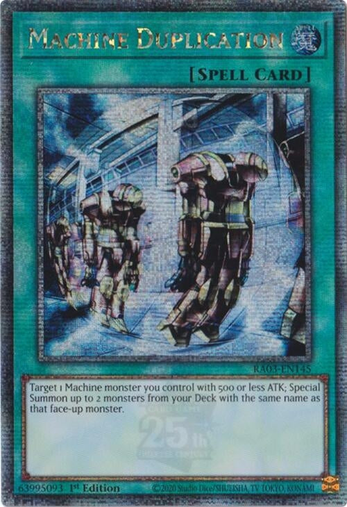 Image for Machine Duplication (Quarter Century Secret Rare) (Quarter Century Bonanza) (RA03-EN145) - YuGiOh