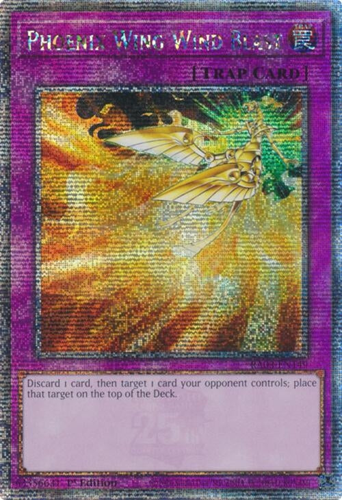 Image for Phoenix Wing Wind Blast (Quarter Century Secret Rare) (Quarter Century Bonanza) (RA03-EN149) - YuGiOh