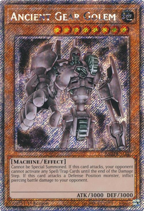 Image for Ancient Gear Golem (Platinum Secret Rare) (Quarter Century Bonanza) (RA03-EN151) - YuGiOh