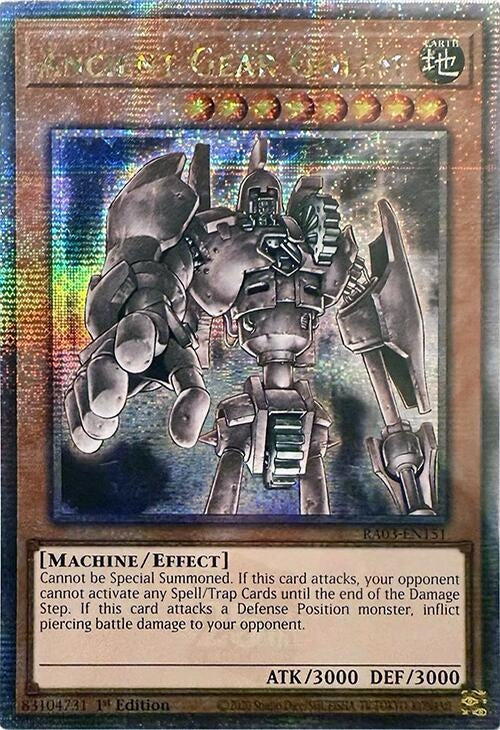 Image for Ancient Gear Golem (Quarter Century Secret Rare) (Quarter Century Bonanza) (RA03-EN151) - YuGiOh