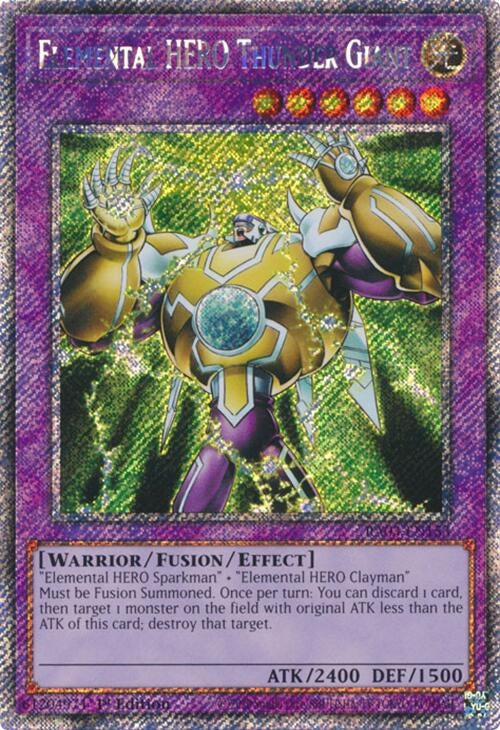 Image for Elemental HERO Thunder Giant (Platinum Secret Rare) (Quarter Century Bonanza) (RA03-EN153) - YuGiOh