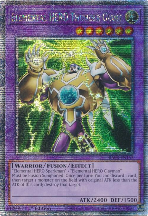 Image for Elemental HERO Thunder Giant (Quarter Century Secret Rare) (Quarter Century Bonanza) (RA03-EN153) - YuGiOh