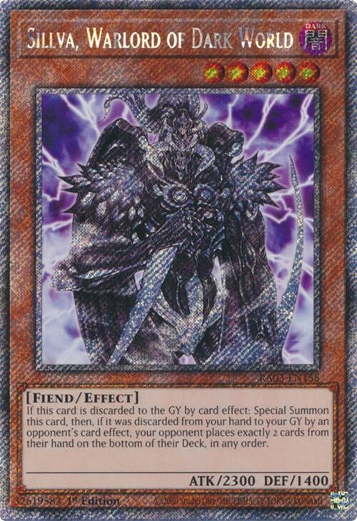 Image for Sillva, Warlord of Dark World (Platinum Secret Rare) (Quarter Century Bonanza) (RA03-EN158) - YuGiOh