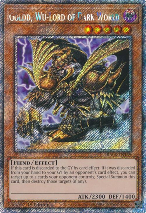 Image for Goldd, Wu-Lord of Dark World (Platinum Secret Rare) (Quarter Century Bonanza) (RA03-EN159) - YuGiOh
