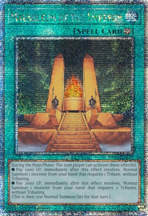 Image for Mausoleum of the Emperor (Quarter Century Secret Rare) (Quarter Century Bonanza) (RA03-EN167) - YuGiOh