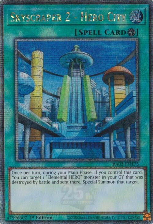 Image for Skyscraper 2 - Hero City (Quarter Century Secret Rare) (Quarter Century Bonanza) (RA03-EN175) - YuGiOh