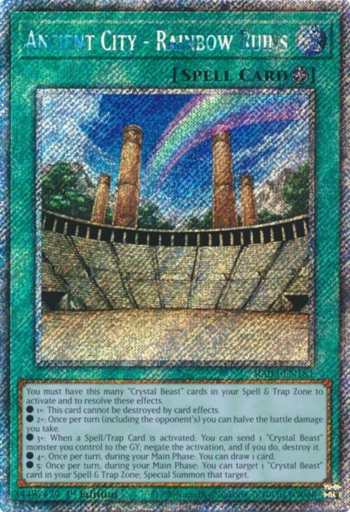 Image for Ancient City - Rainbow Ruins (Platinum Secret Rare) (Quarter Century Bonanza) (RA03-EN181) - YuGiOh