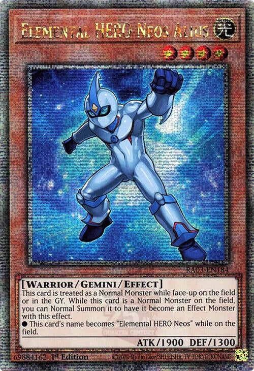 Image for Elemental HERO Neos Alius (Quarter Century Secret Rare) (Quarter Century Bonanza) (RA03-EN184) - YuGiOh