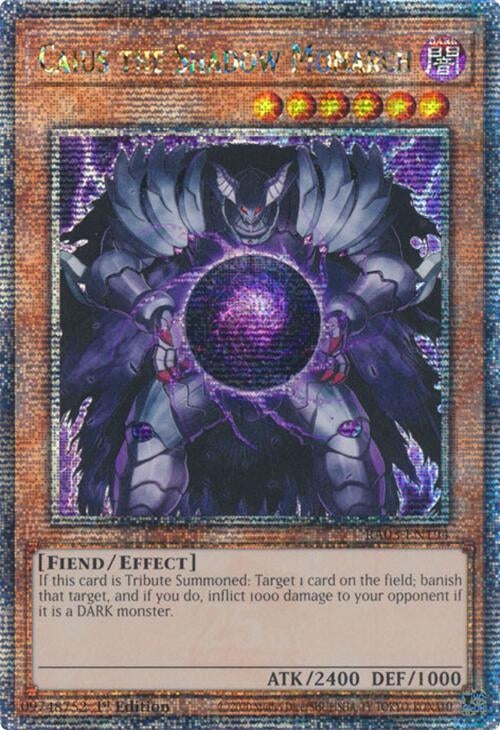 Image for Caius the Shadow Monarch (Quarter Century Secret Rare) (Quarter Century Bonanza) (RA03-EN194) - YuGiOh