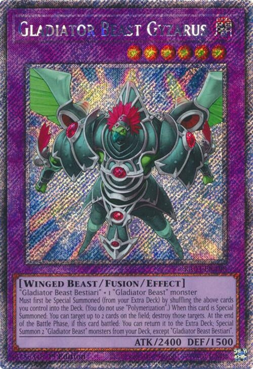 Image for Gladiator Beast Gyzarus (Platinum Secret Rare) (Quarter Century Bonanza) (RA03-EN198) - YuGiOh