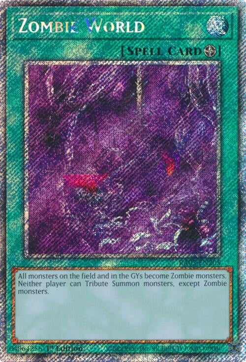 Image for Zombie World (Platinum Secret Rare) (Quarter Century Bonanza) (RA03-EN205) - YuGiOh