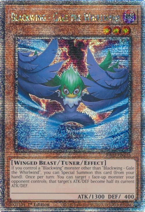 Image for Blackwing - Gale the Whirlwind (Quarter Century Secret Rare) (Quarter Century Bonanza) (RA03-EN215) - YuGiOh