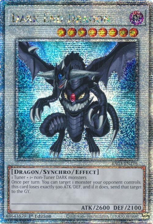 Image for Dark End Dragon (Quarter Century Secret Rare) (Quarter Century Bonanza) (RA03-EN216) - YuGiOh