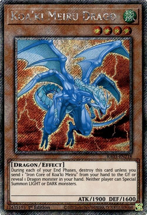 Image for Koa'ki Meiru Drago (Platinum Secret Rare) (Quarter Century Bonanza) (RA03-EN218) - YuGiOh