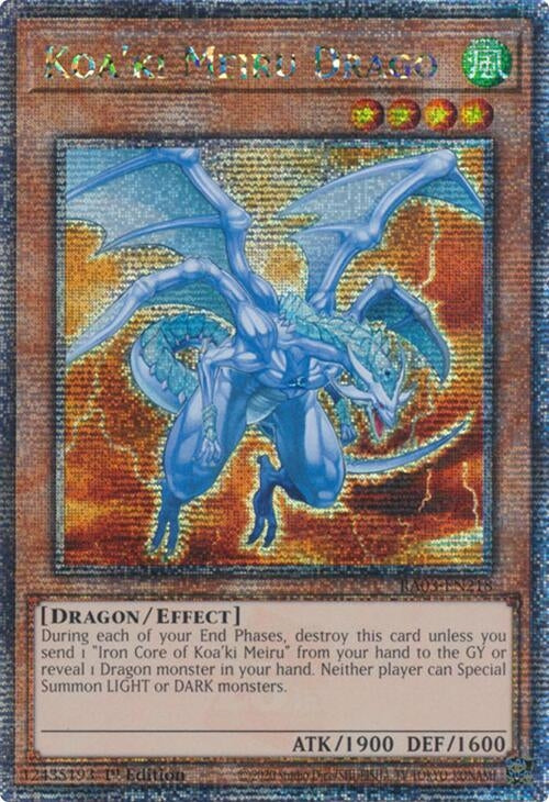 Image for Koa'ki Meiru Drago (Quarter Century Secret Rare) (Quarter Century Bonanza) (RA03-EN218) - YuGiOh