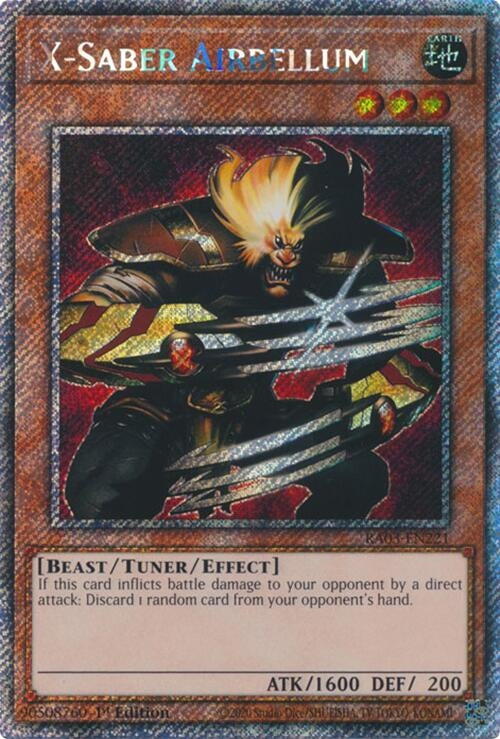Image for X-Saber Airbellum (Platinum Secret Rare) (Quarter Century Bonanza) (RA03-EN221) - YuGiOh