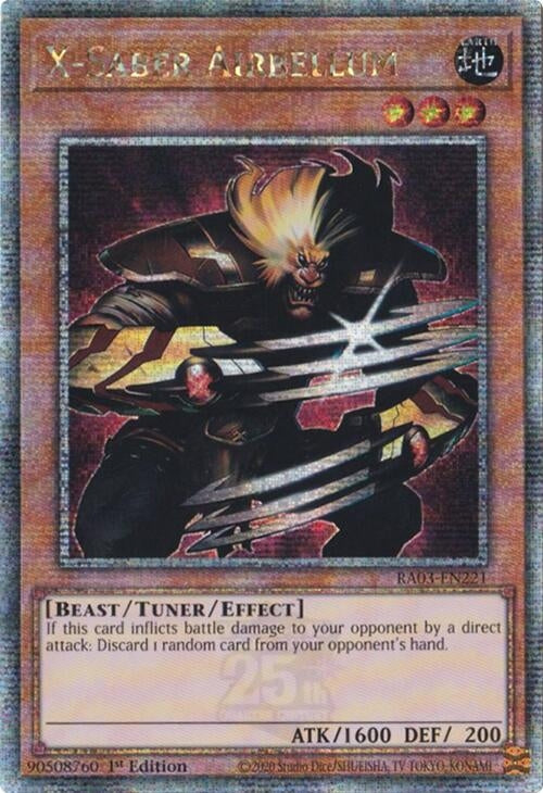 Image for X-Saber Airbellum (Quarter Century Secret Rare) (Quarter Century Bonanza) (RA03-EN221) - YuGiOh