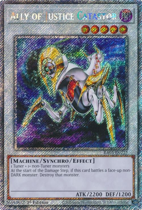 Image for Ally of Justice Catastor (Platinum Secret Rare) (Quarter Century Bonanza) (RA03-EN222) - YuGiOh