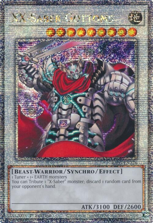 Image for XX-Saber Gottoms (Quarter Century Secret Rare) (Quarter Century Bonanza) (RA03-EN226) - YuGiOh