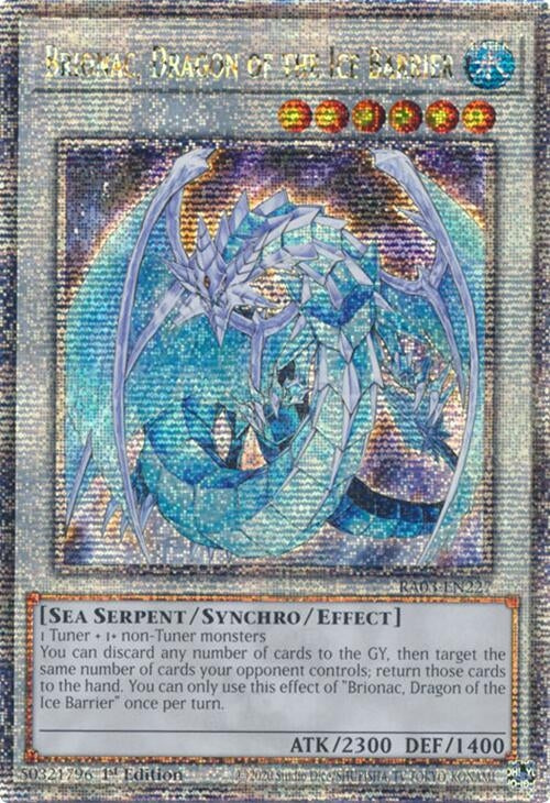 Image for Brionac, Dragon of the Ice Barrier (Quarter Century Secret Rare) (Quarter Century Bonanza) (RA03-EN227) - YuGiOh