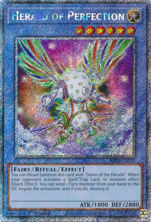Image for Herald of Perfection (Platinum Secret Rare) (Quarter Century Bonanza) (RA03-EN237) - YuGiOh