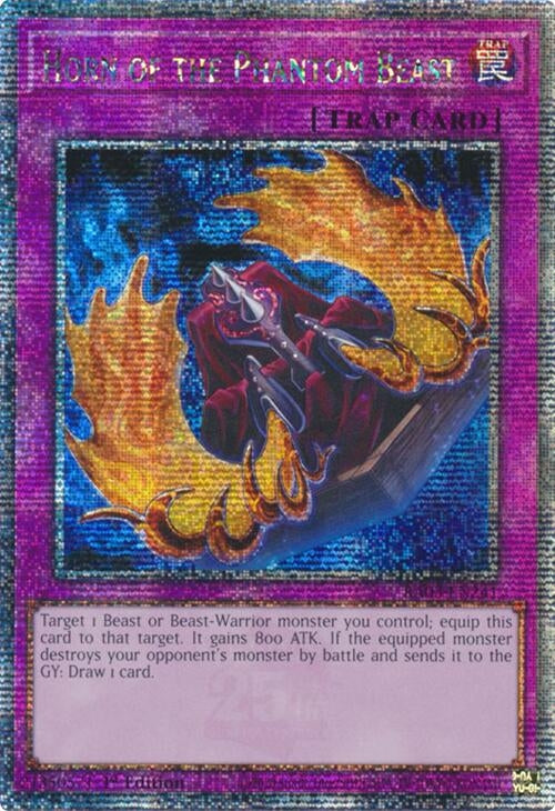 Image for Horn of the Phantom Beast (Quarter Century Secret Rare) (Quarter Century Bonanza) (RA03-EN241) - YuGiOh