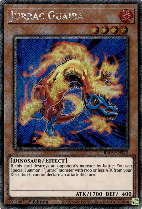Image for Jurrac Guaiba (Platinum Secret Rare) (Quarter Century Bonanza) (RA03-EN242) - YuGiOh