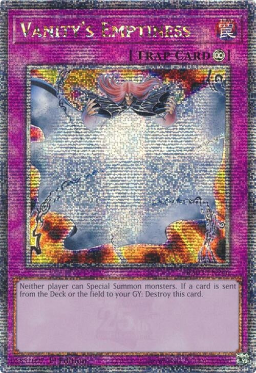 Image for Vanity's Emptiness (Quarter Century Secret Rare) (Quarter Century Bonanza) (RA03-EN246) - YuGiOh