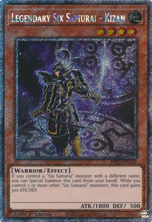 Image for Legendary Six Samurai - Kizan (Platinum Secret Rare) (Quarter Century Bonanza) (RA03-EN249) - YuGiOh